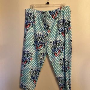 Stretch Apparel “ Life is Better at the Beach “ Capri Pant Size XPlus